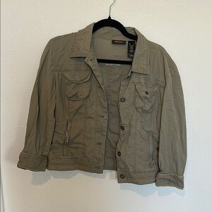 Khaki Button-Up Jacket